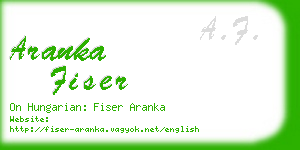 aranka fiser business card